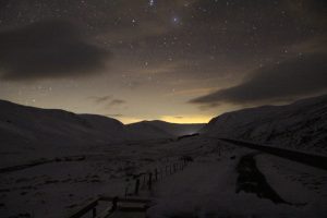Cairngorms Night Sky. Road trip around Scotland.