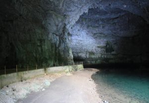 Entering Planina Cave