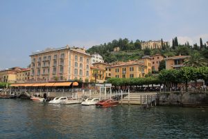 View over Bellagio, from Lake Como Ferry, Italy